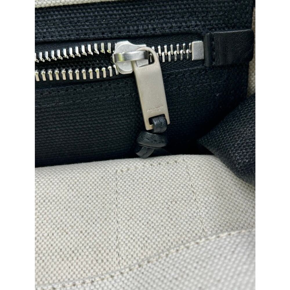 Saint Laurent RIVE GAUCHE canvas/leather tote bag made in Italy NWT - Picture 5 of 13